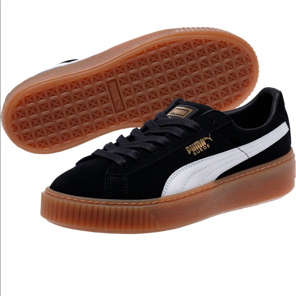 Puma suede classic platform trainers!!